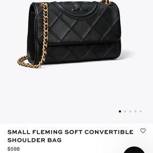 Tory burch SMALL FLEMING SOFT CONVERTIBLE SHOULDER BAG